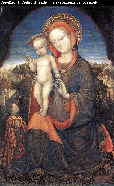 BELLINI, Jacopo Madonna and Child Adored by Lionello d Este